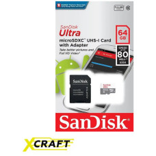 SANDISK ULTRA microSDXC 64Gb 10Class (100 Mb/s)